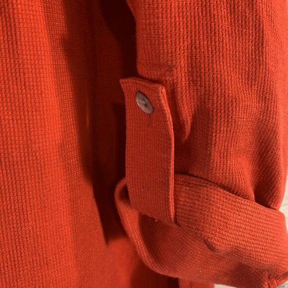 Chico’s Design Womens Linen Blend Roll Sleeve Blouse Size  2 - Picture 2 of 5